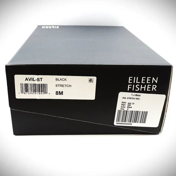 EILEEN FISHER Avil Women's Block Heeled Stretch Sandals in Black Size 8.5 - Picture 10 of 12